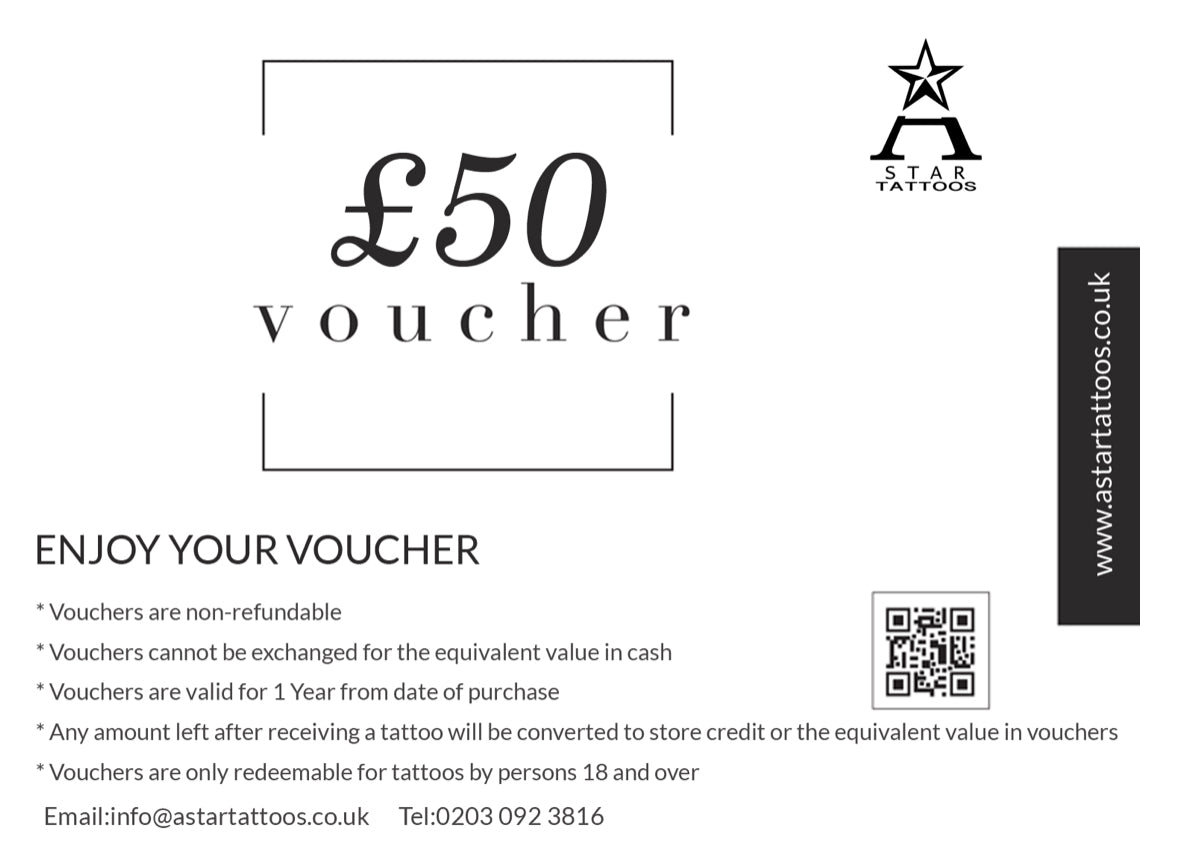 Tattoo gift voucher