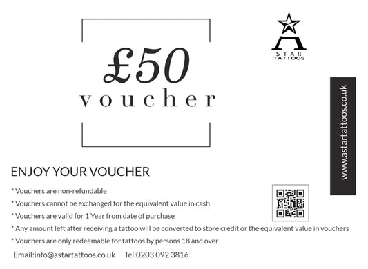 Tattoo gift voucher