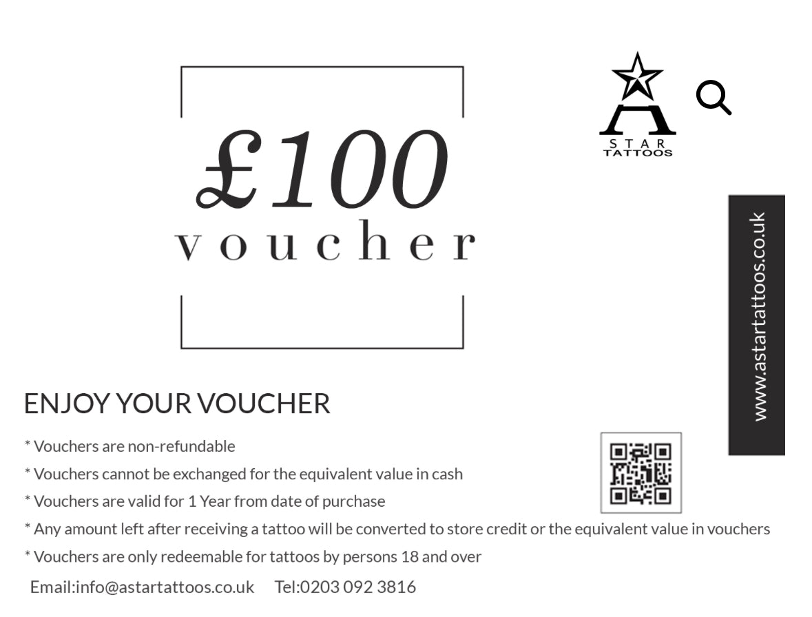 Tattoo gift voucher